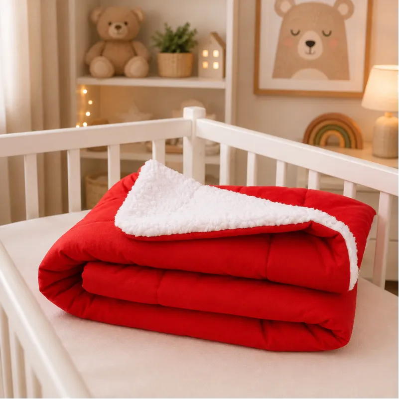Дитячий плед №075 Teddy Flannel 009 Red Фото - 6