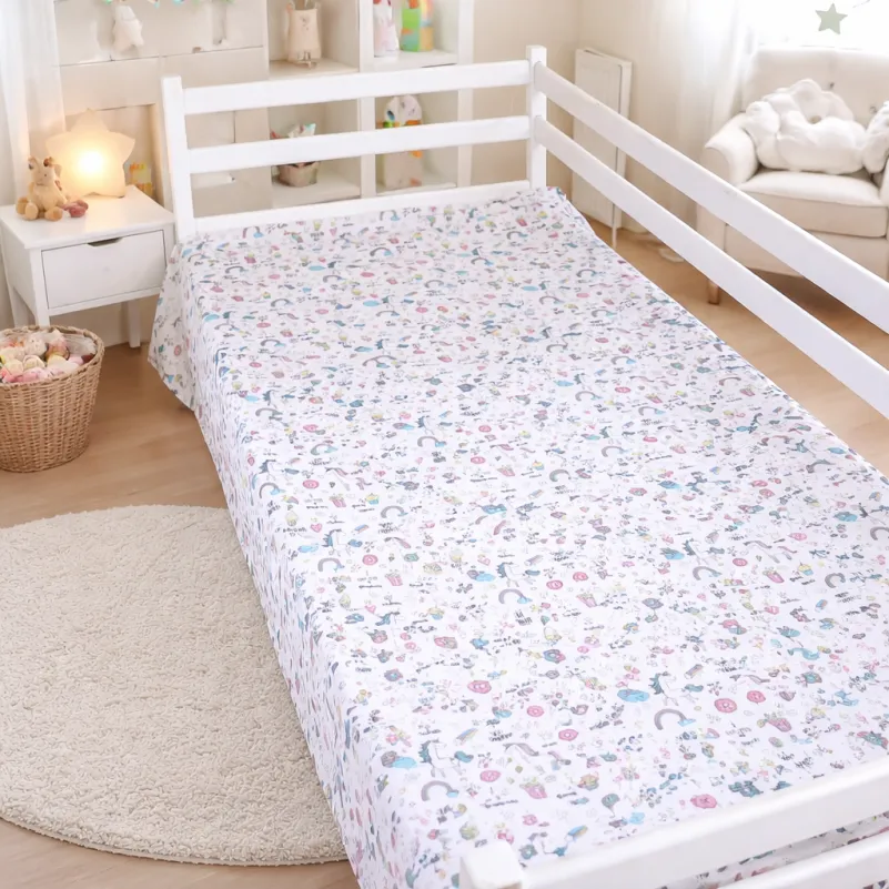 Простирадло Бязь 17-0932 Tiny Unicorn pink