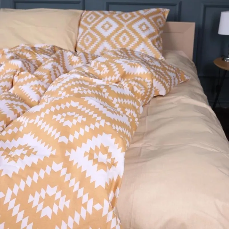 Комплект постельного белья Ranforce Elite TEENAGER 17-0729 Golden Geo Zebra - 3