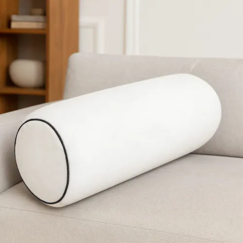 Подушка-валик №8489 Velvet Line 28-0001 White