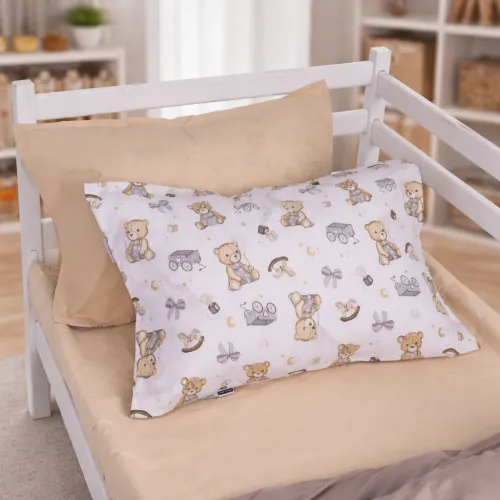 Наволочка Бязь Kids Time 17-0917 Little Teddy gray