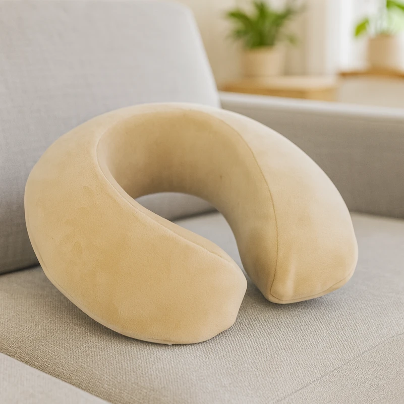 Подушка для подорожей №8722 Velvet Line 28-0004 Cream (велюр)