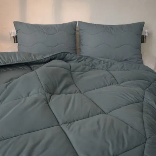 Набір антиалергенний з Тенсель Супер Теплий Eco Light Gray №9041 (ковдра + подушки 50*70 середні) - 5