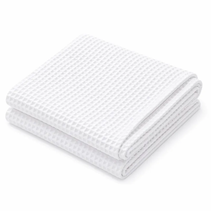 Полотенце вафельное №001 White