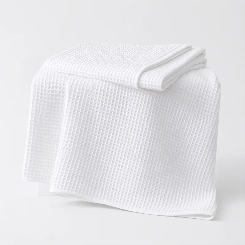 Полотенце вафельное №001 White - 2